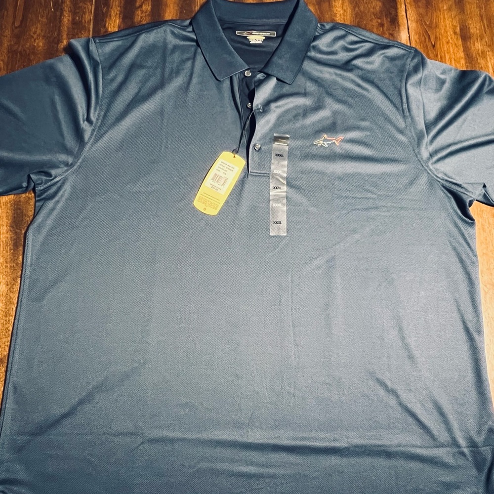 Greg Norman Mens Polo Shirt Play Dry Size 3X. Navy Blue. NWT